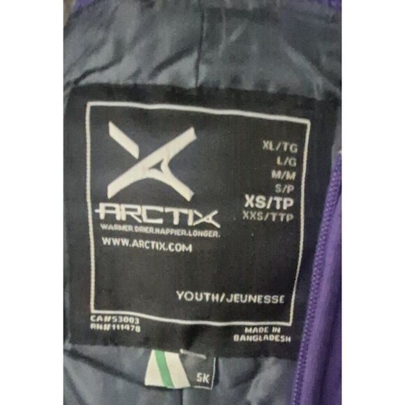 Arctix Kids Youth Purple Ski Snow Insulated Bibs Overalls - Size XS - Picture 7 of 7